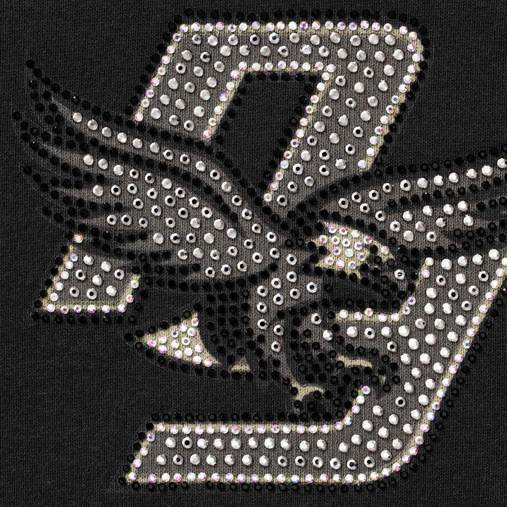 SUPREME EAGLES RHINESTONE HOODIE BLACK
