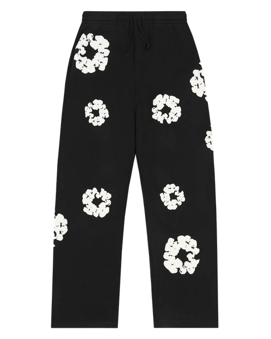 DENIM TEARS Cotton Wreath Baggy Sweatpants Black