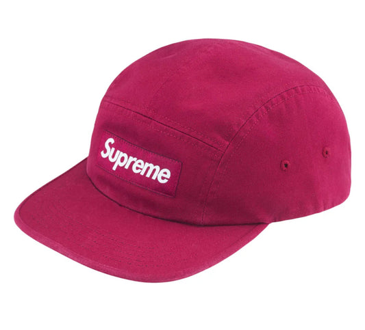 SUPREME WASHED CHINO TWILL CAMP HAT CRANBERRY