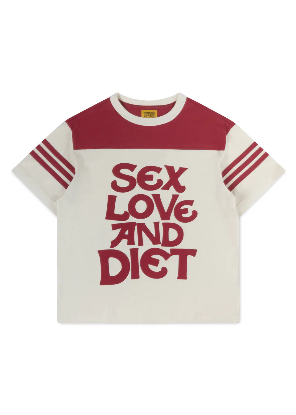 DIET STARTS MONDAY SLD RETRO MAROON TEE