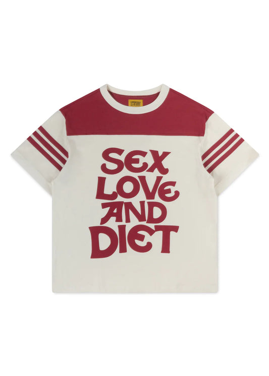 DIET STARTS MONDAY SLD RETRO MAROON TEE