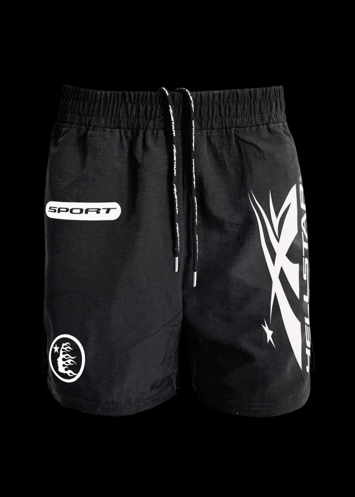 HELLSTAR TRI-LOGO ATHLETIC SHORTS