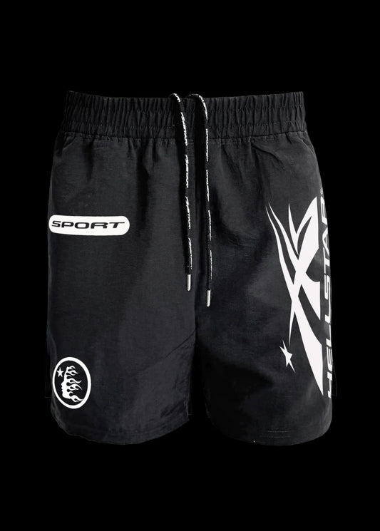 HELLSTAR TRI-LOGO ATHLETIC SHORTS