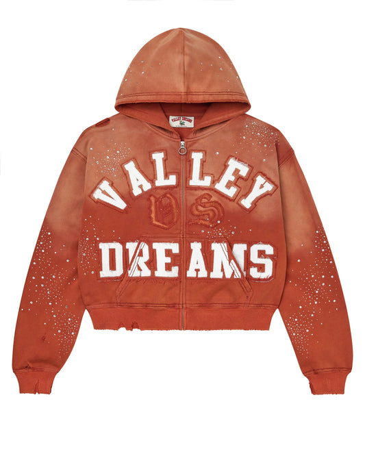 VALE CLASSICO ZIP UP HOODIE ORANGE