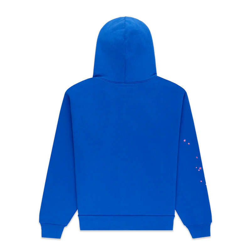 SP5DER ANGEL NUMBER HOODIE BLUE PINK
