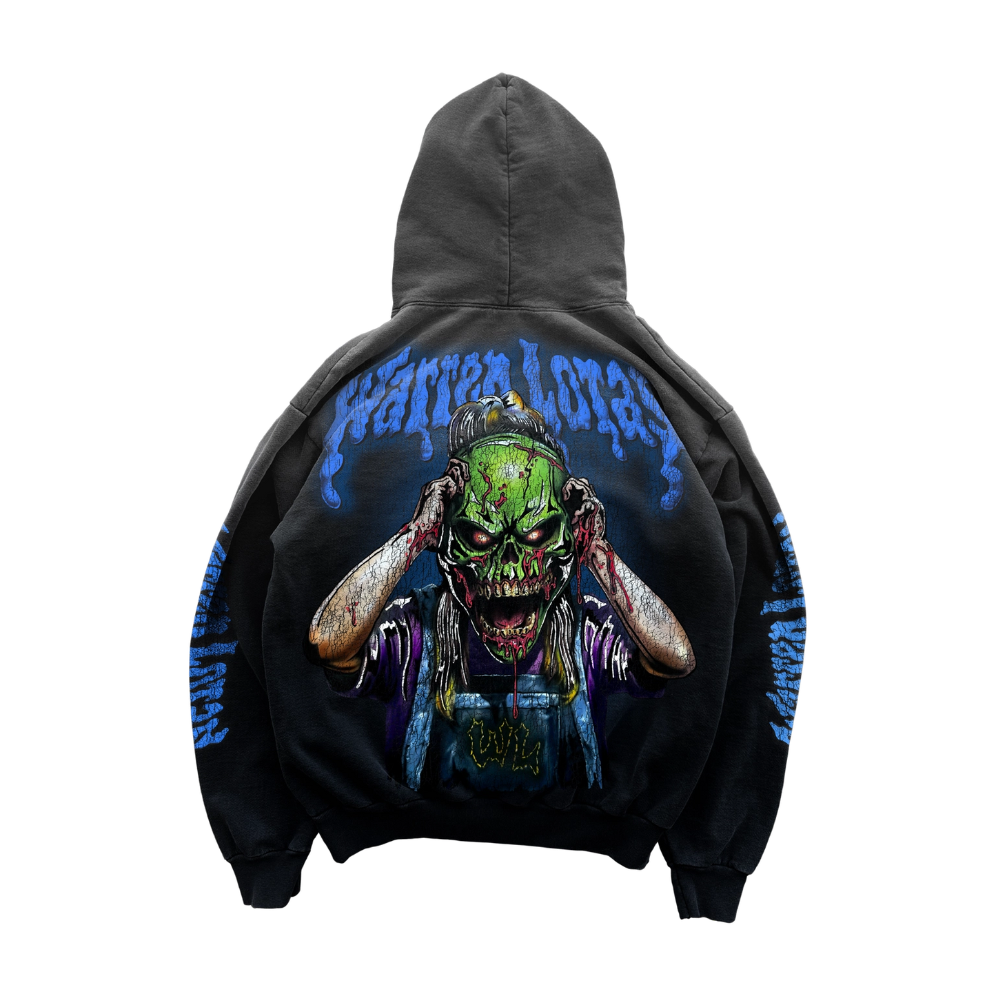WARREN LOTAS FORBIDDEN MASK HOODIE - SUNFADED JET BLACK