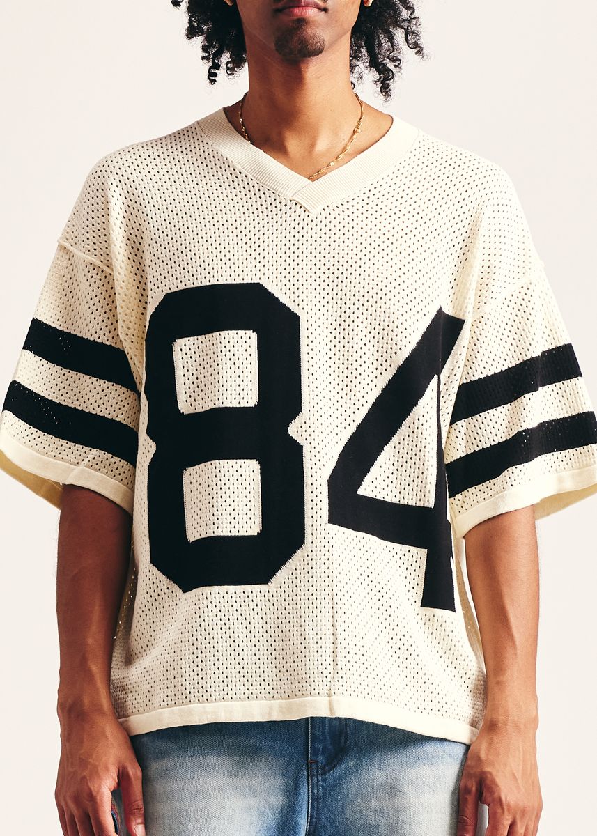DIET STARTS MONDAY Knit Jersey CREAM BLACK