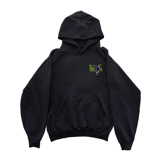 WARREN LOTAS GREEN GHOUL HOODIE BLACK
