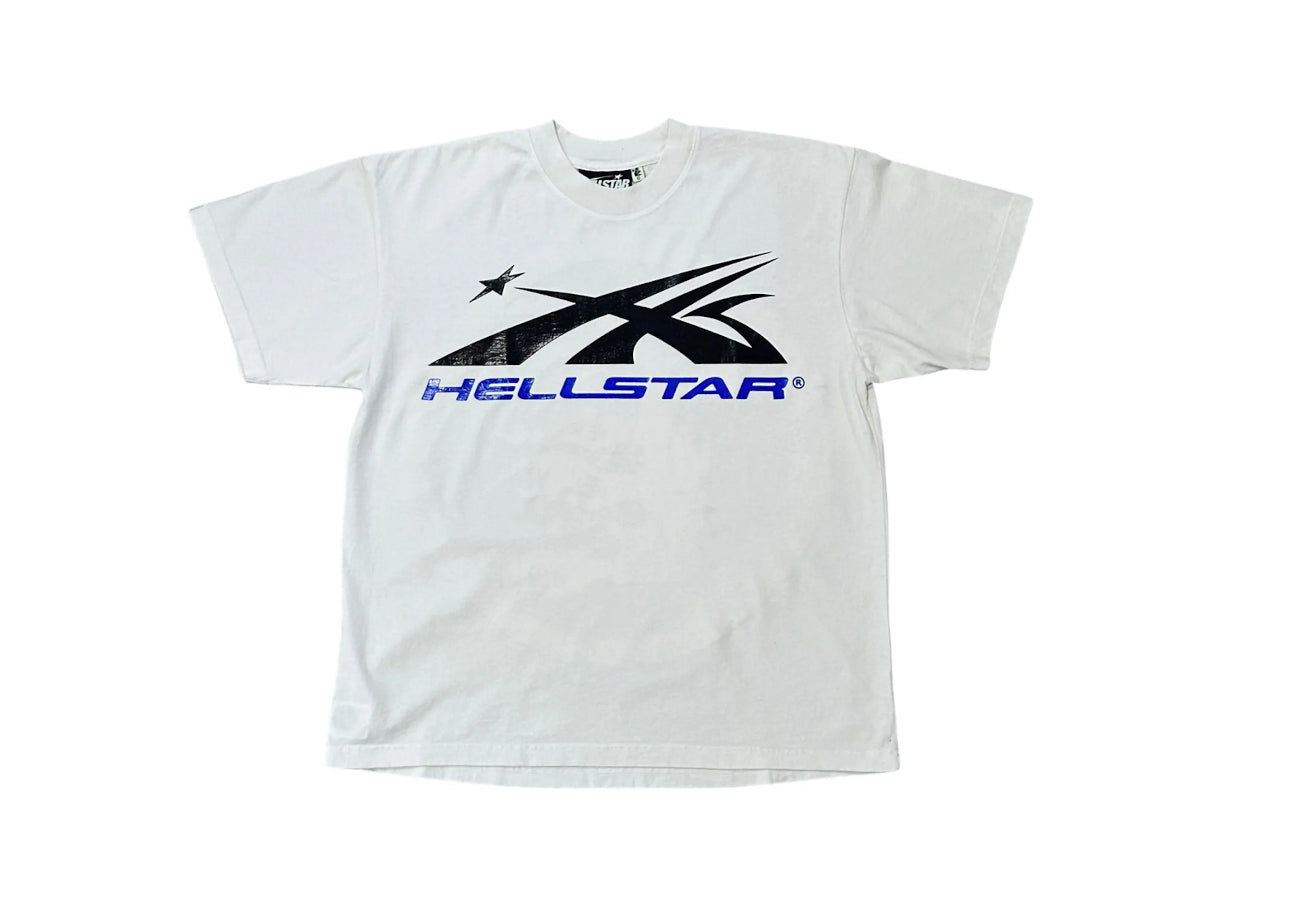 HELLSTAR GEL SPORT LOGO TEE CREAM BLUEE