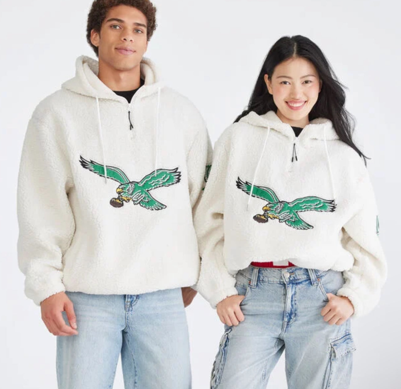 Eagles Quarter-Zip Sherpa Pullover