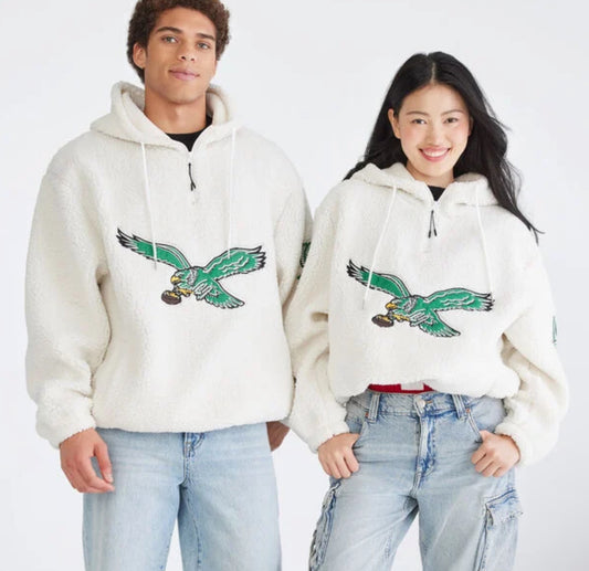 Eagles Quarter-Zip Sherpa Pullover