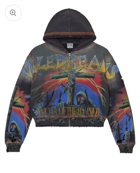VALE DAMNED ZIP UP BLACK