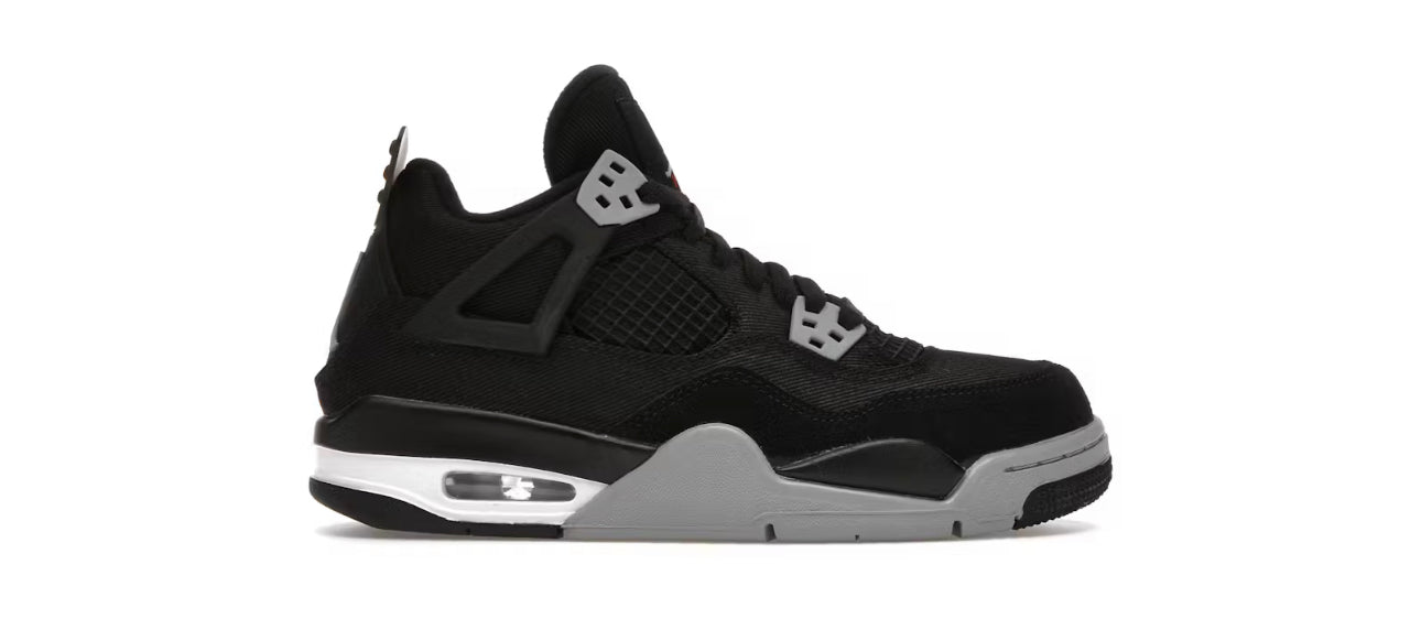 JORDAN 4 BLACK CANVAS