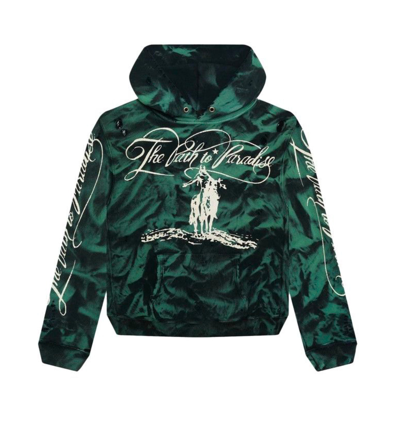 HELLSTAR MARBLE PARADISE HOODIE GREEN