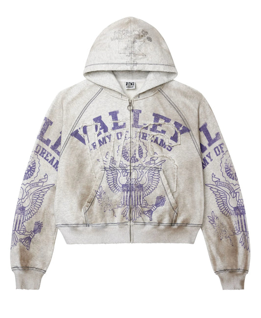 VALE ARMY ZIP UP [GREY]