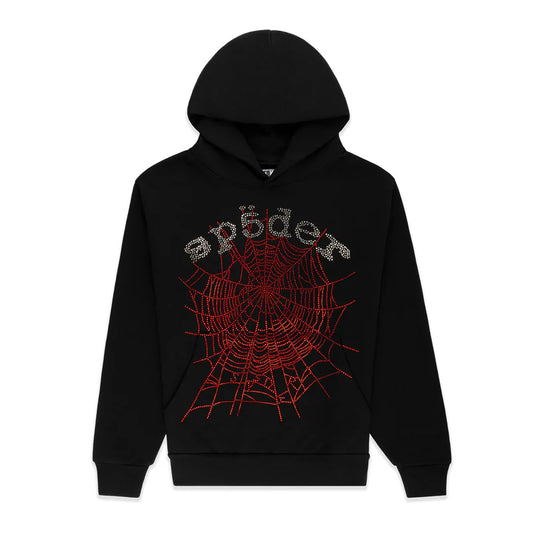 SP5DER RHINESTONE OG WEB V2 HOODIE