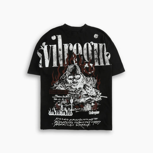 CIVIL REGIME BURNING FRONTIER OS TEE BLACK