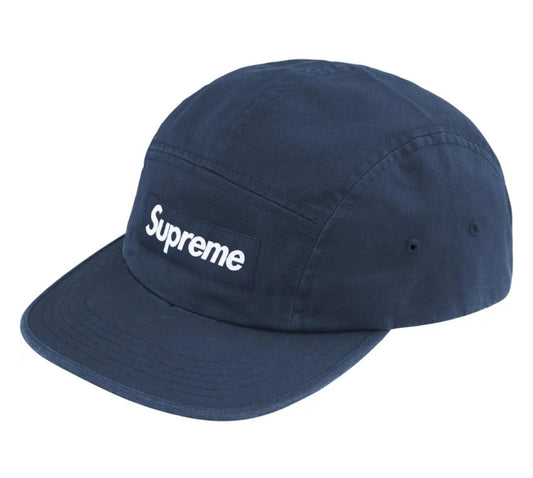 SUPREME WASHED CHINO TWILL CAMP HAT NAVY