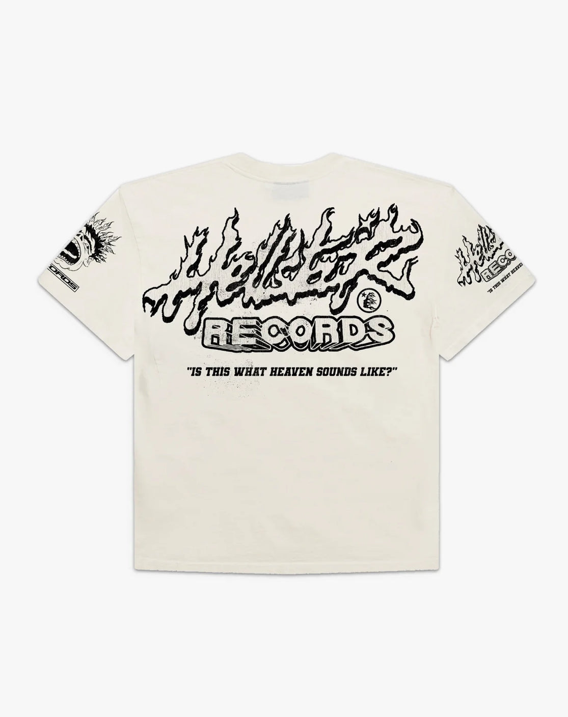 HELLSTAR RECORDS TEE CREAM PINK YELLOW
