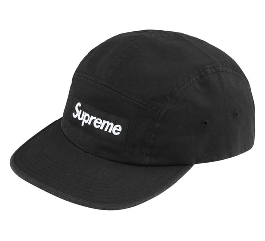 SUPREME WASHED CHINO TWILL CAMP HAT BLACK