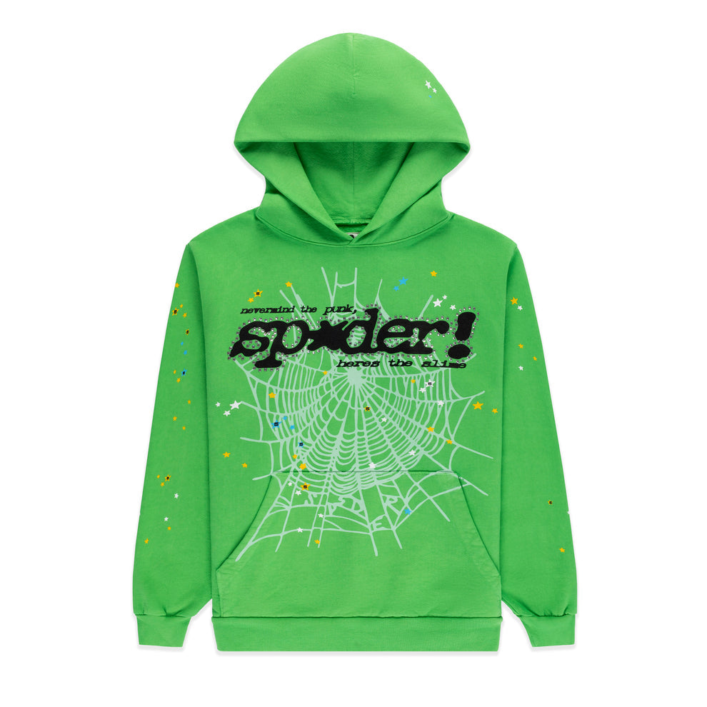 SP5DER PUNK V2 RHINESTONE HOODIE