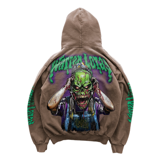 WARREN LOTAS FORBIDDEN MASK HOODIE - SUNFADED BROWN