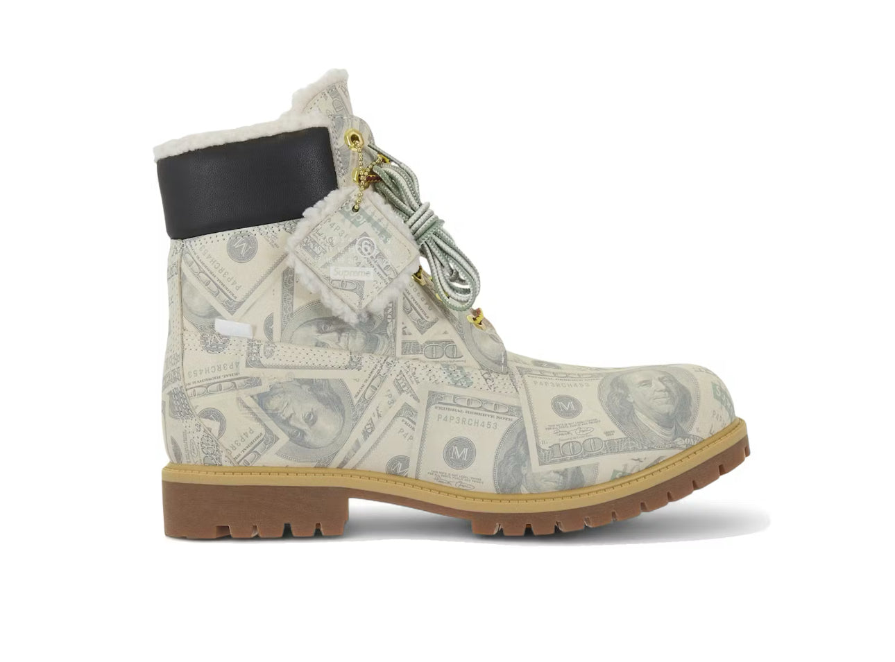 SUPREME X MM6 MAISON MARGELA 100 BILLS TIMBERLANDS 6”