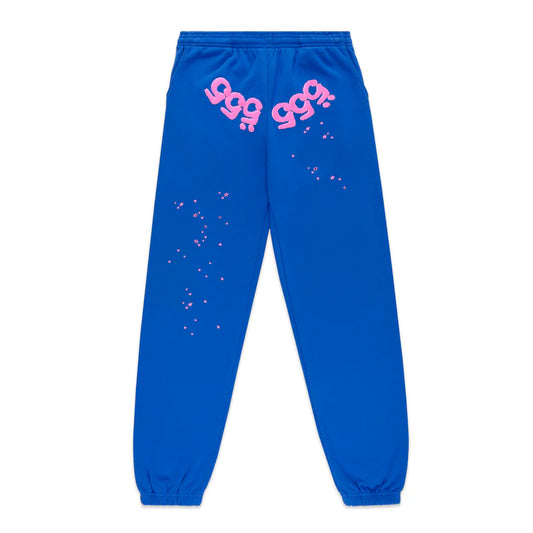 SP5DER ANGEL NUMBER SWEATS BLUE PINK