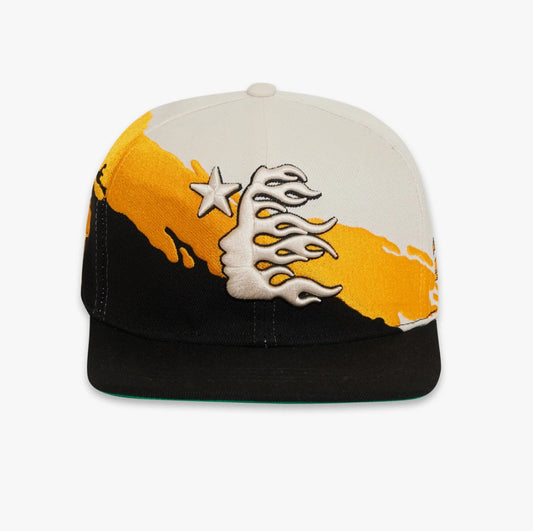 HELLSTAR PAINTBRUSH SNAPBACK HAT GOLD