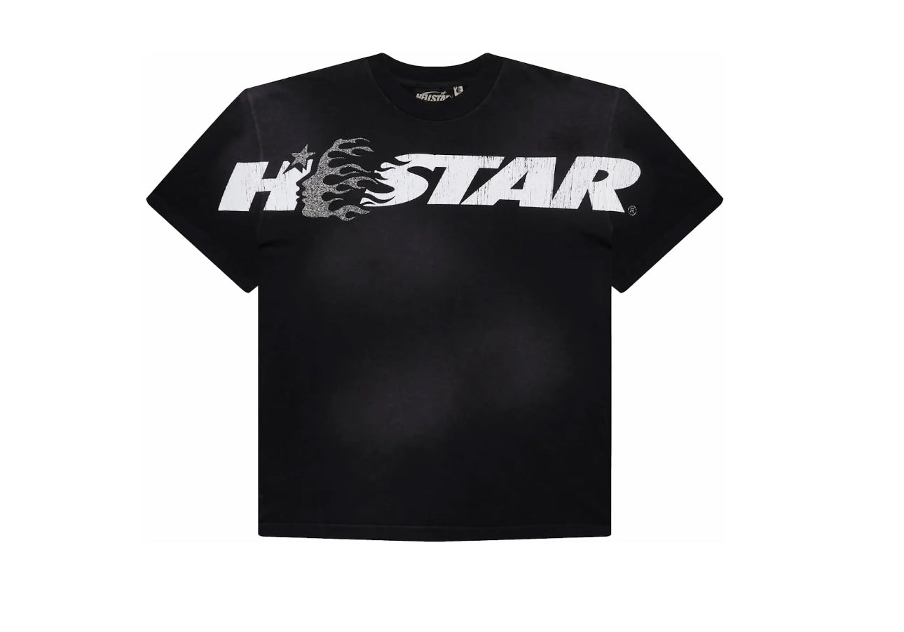 HELLSTAR CARTOON LOGO GLITTER T-SHIRT