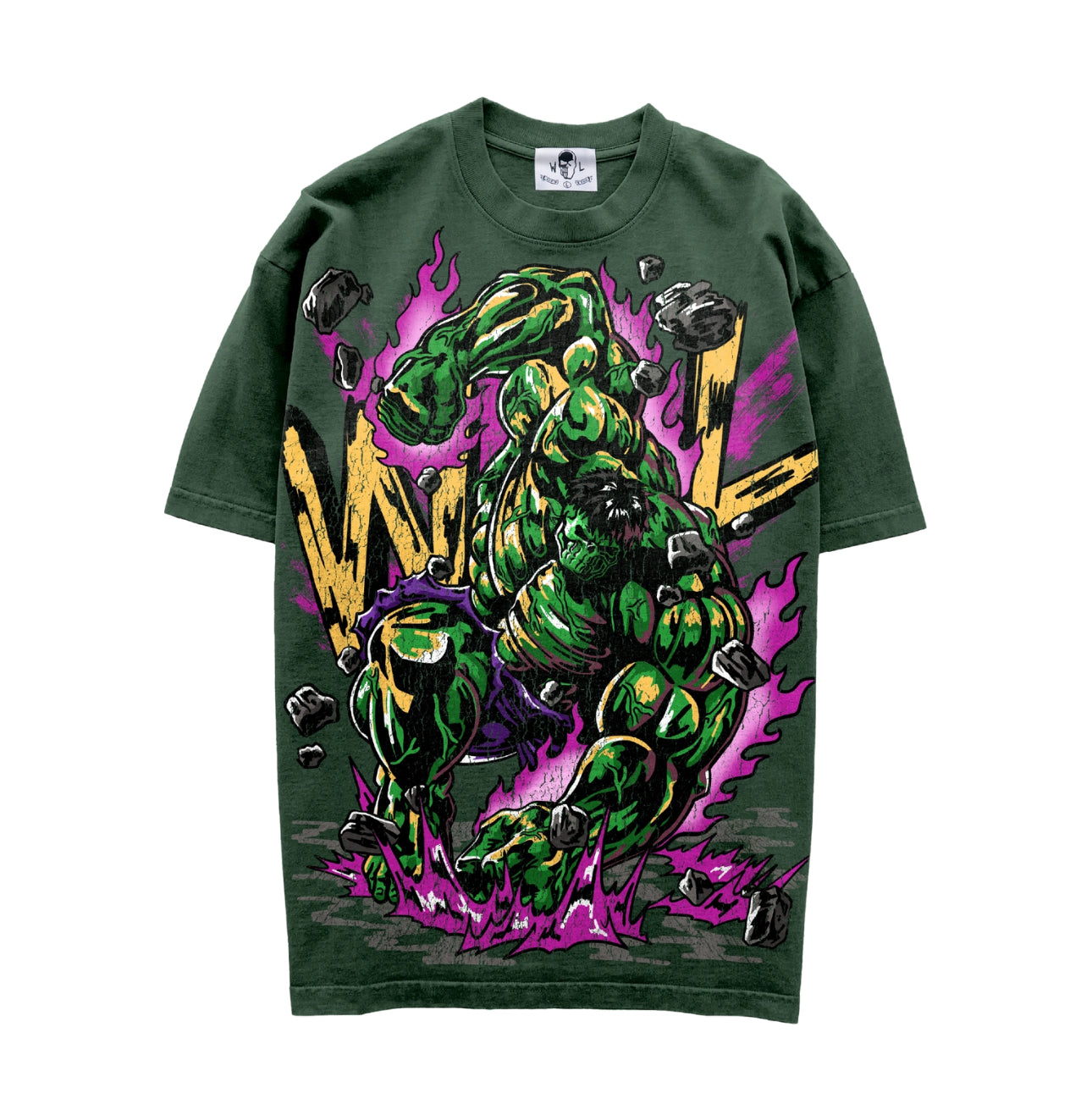 WARREN LOTAS ANGRY MAN TEE GREEN