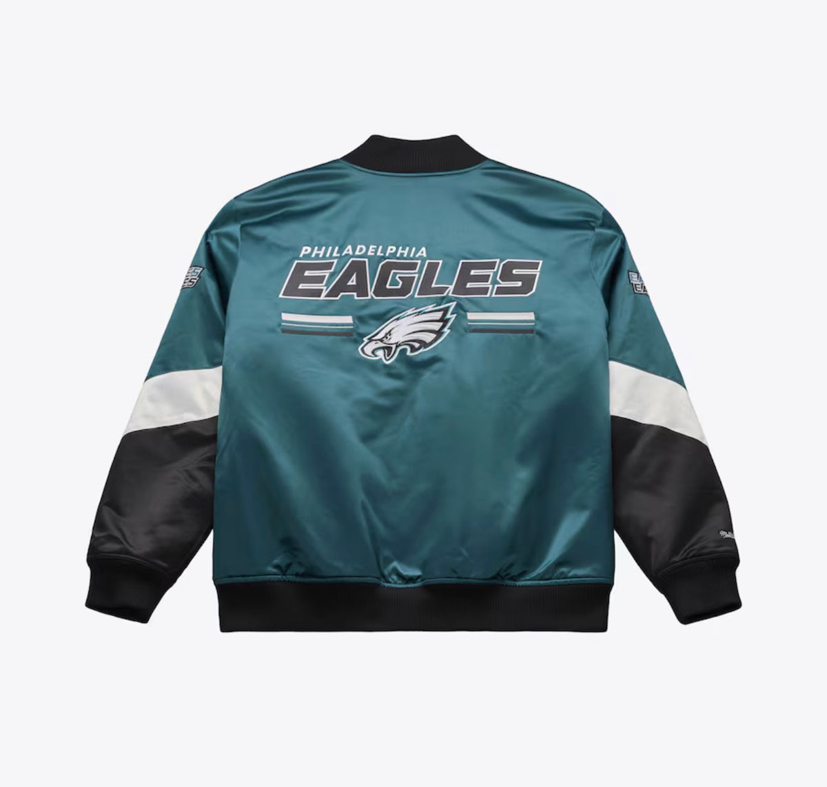 Eagles Midnight Green Triple Check Heavyweight Satin Full-Zip Jacket