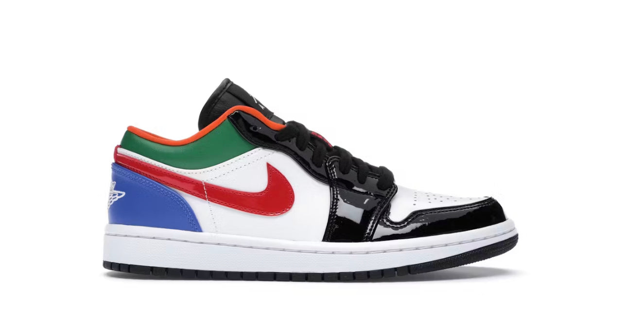 JORDAN 1 LOW MULTI-COLOR BLACK TOE