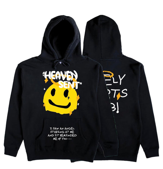LONELY HEARTS HEAVEN SENT BLACK HOODIE
