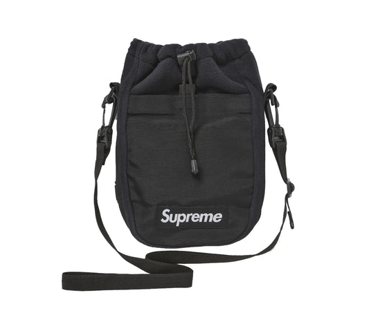 SUPREME POLARTEC SLING BAG BLACK 24