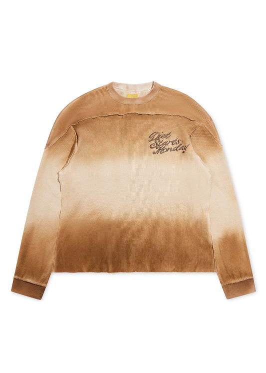 DIET STARTS MONDAY SUNSET WAFFLE LONGSLEEVE