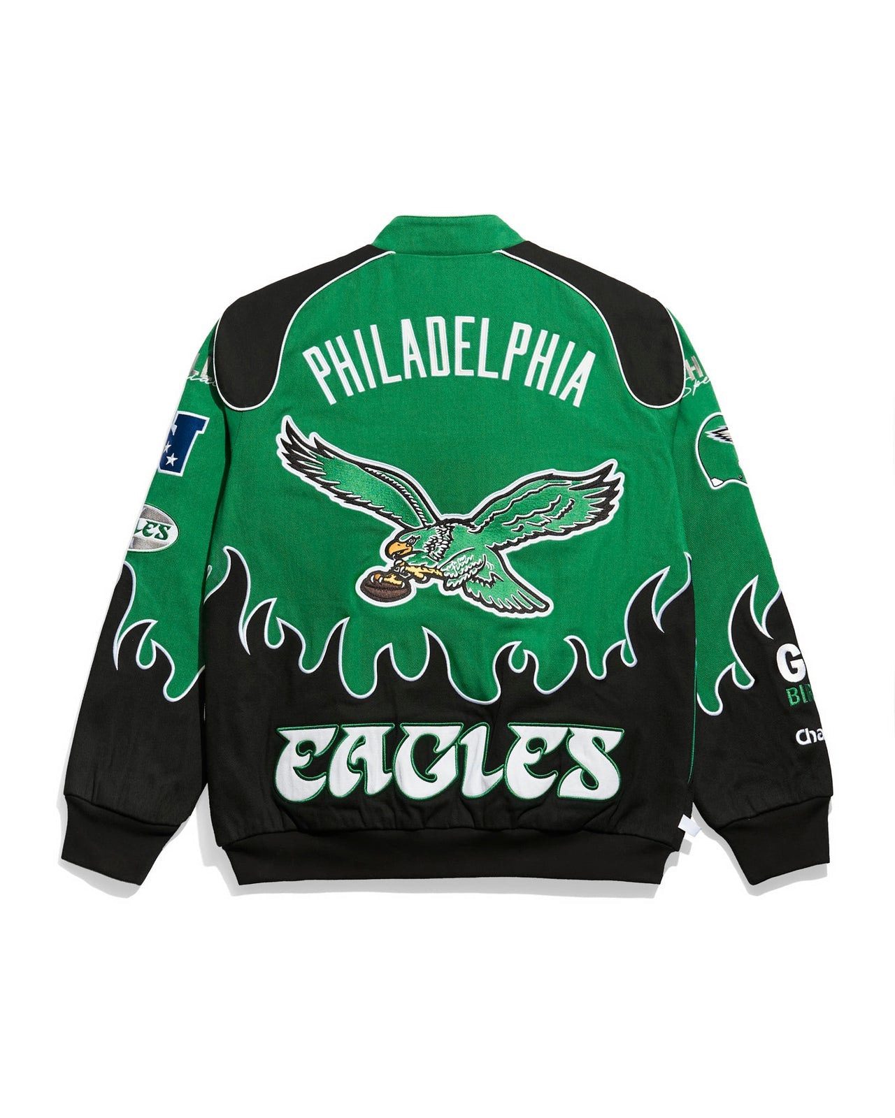 Philadelphia Eagles Kelly Green Premium Racing Jacket