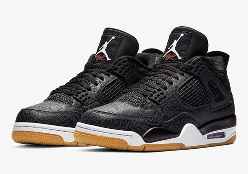 JORDAN 4 LASER BLACK GUM