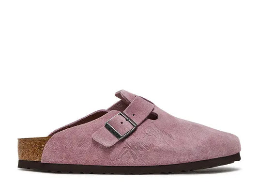 STUSSY BIRKENSTOCK BOSTON SHAGGY DUSTY PINK