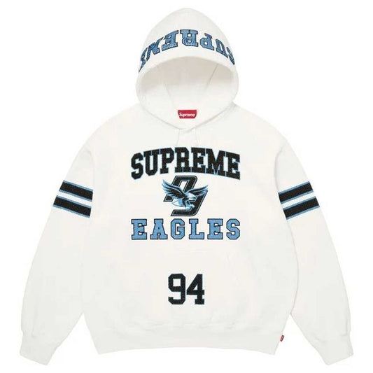 SUPREME EAGLES RHINESTONE HOODIE UNC BLUE